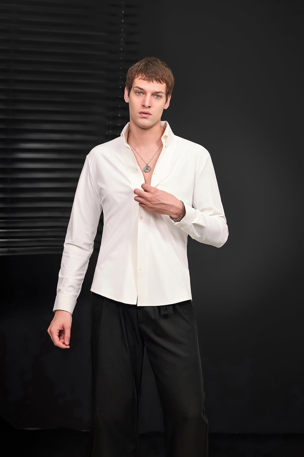Wellington Side-Tab Trousers BLACK