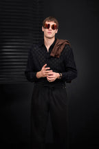 Haven Textured Long Sleeve Shirt BLACK