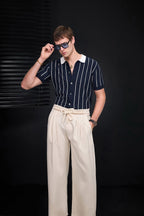 ModStripe Knit Shirt NAVY/WHITE
