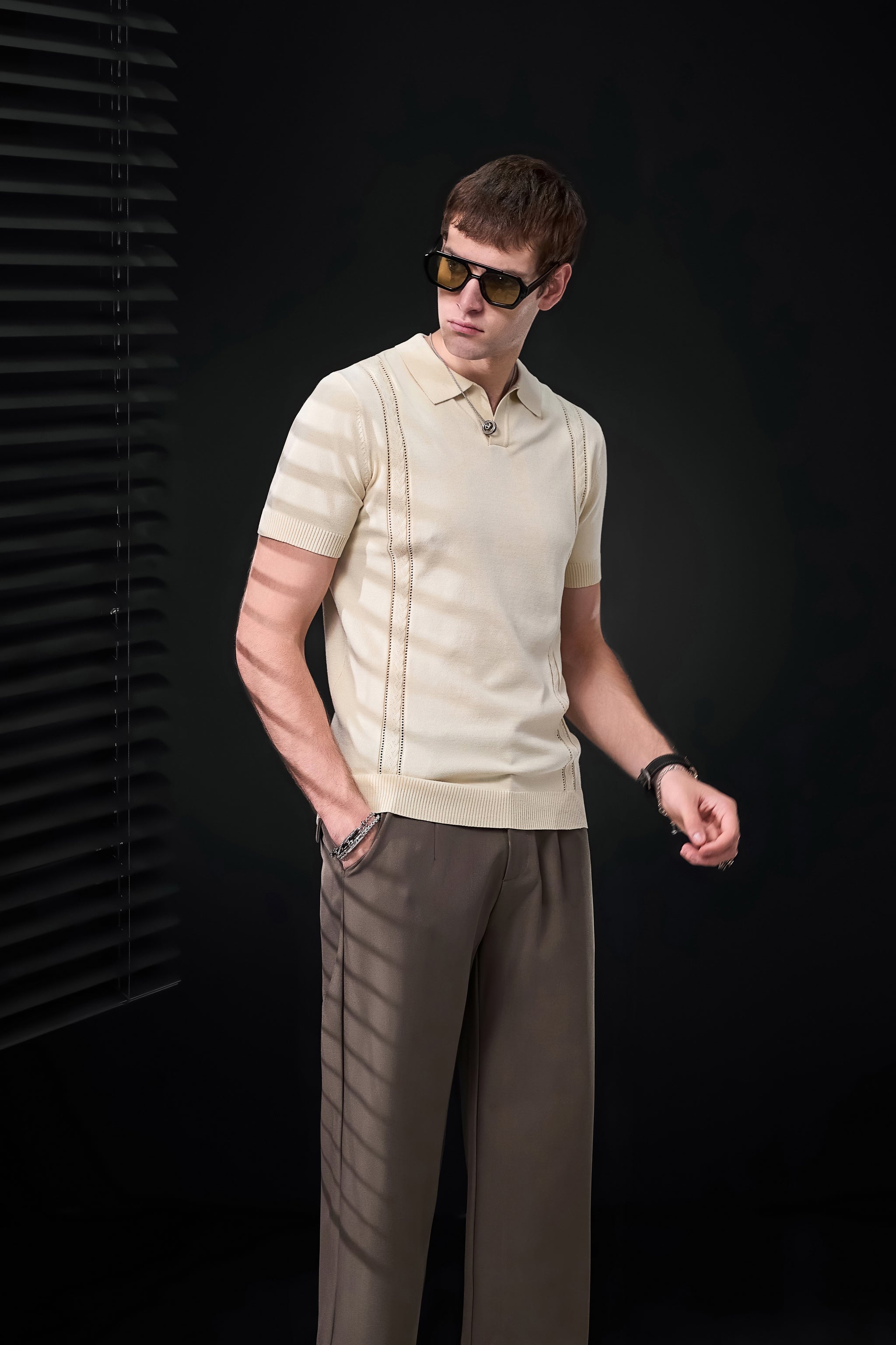 LuxeKnit Polo IVORY