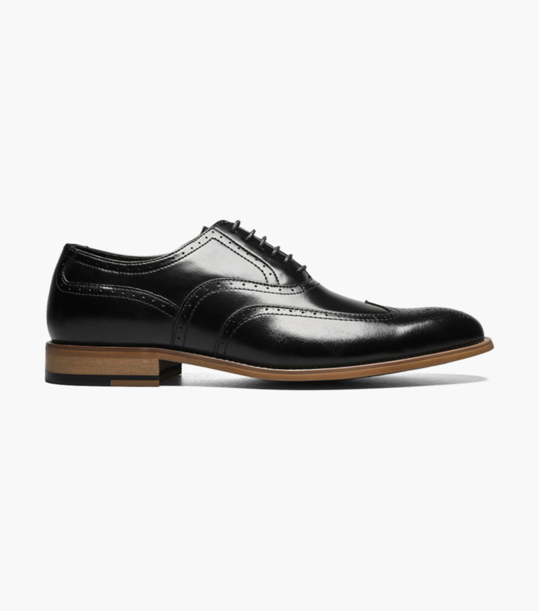 Black - Stacy Adams - Dunbar Wingtip Oxford