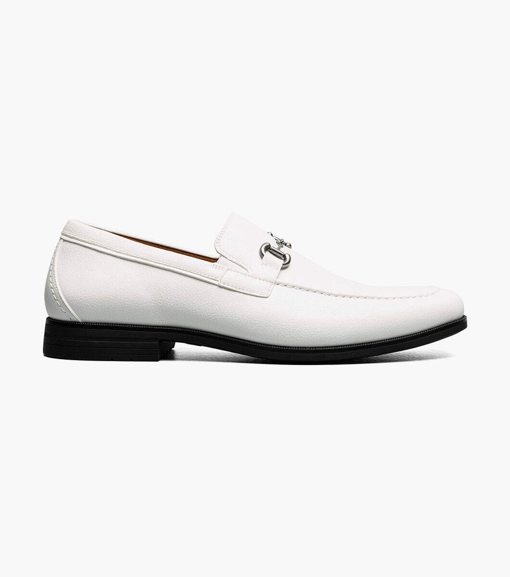 White Tumbled - Stacy Adams - Richmont Moc Toe Bit Slip On
