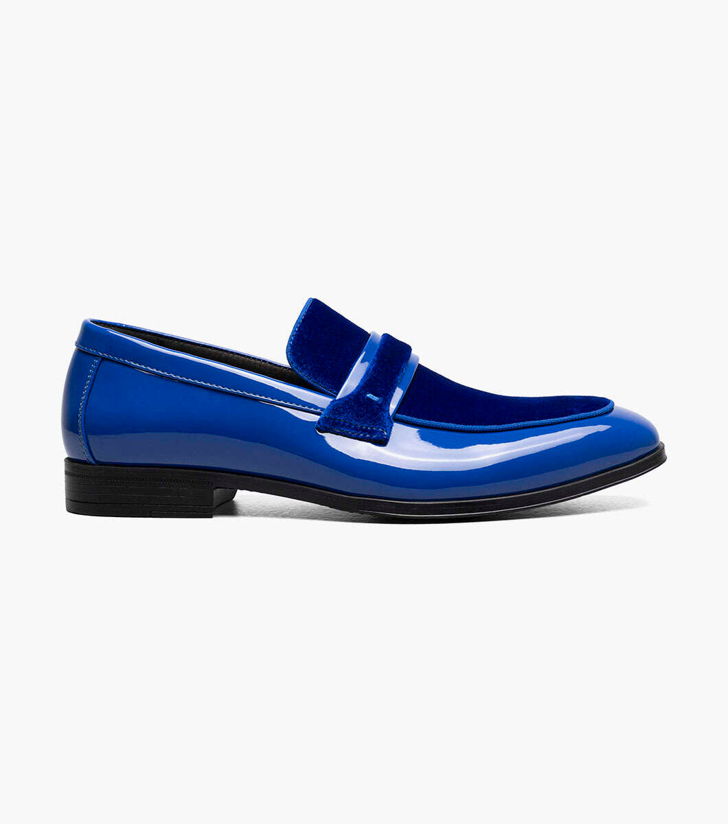 Royal Blue - Stacy Adams - Spratley Moc Toe Saddle Slip On