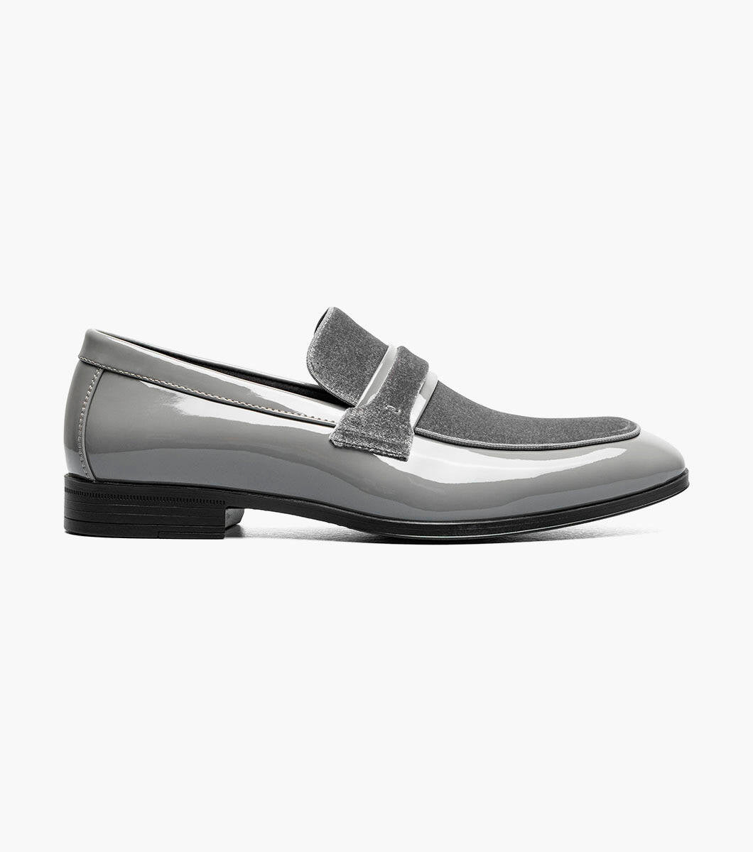 Gray - Stacy Adams - Spratley Moc Toe Saddle Slip On