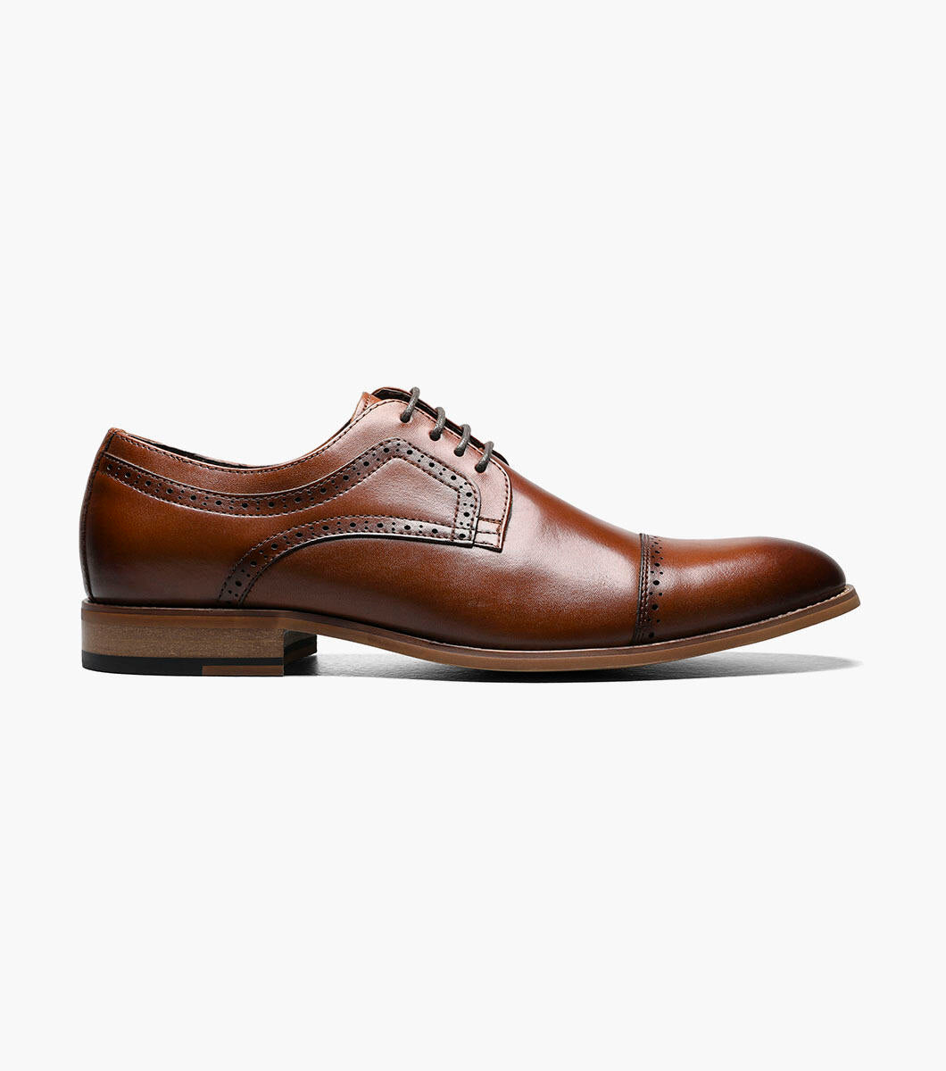 Cognac - Stacy Adams - Dickinson Cap Toe Oxford