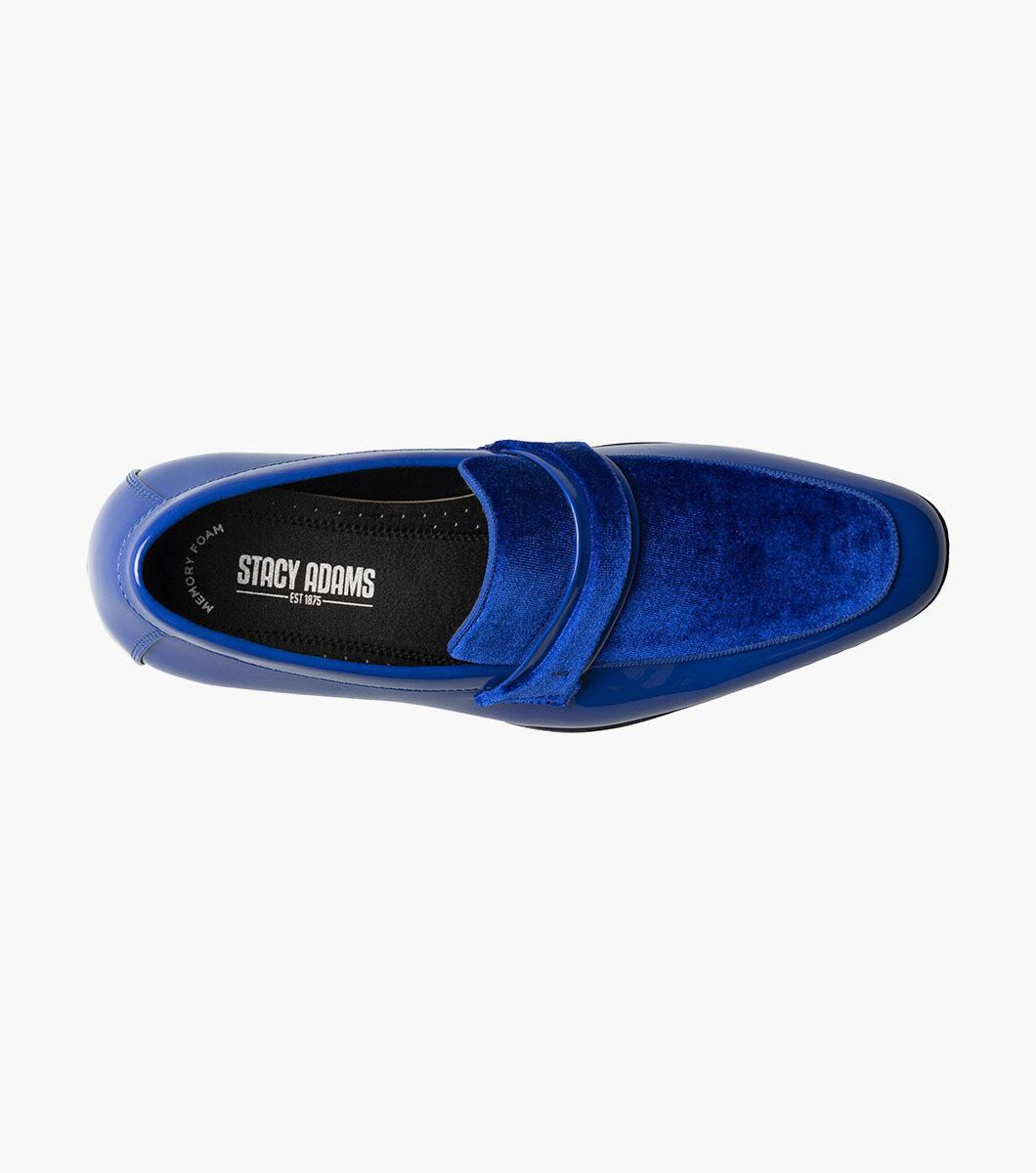 Royal Blue - Stacy Adams - Spratley Moc Toe Saddle Slip On