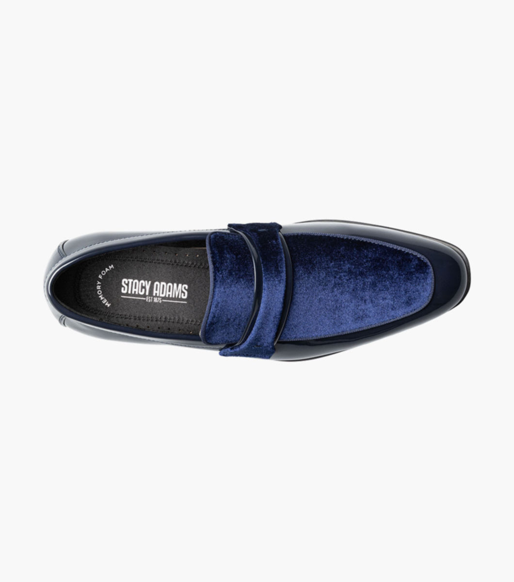 Navy - Stacy Adams - Spratley Moc Toe Saddle Slip On