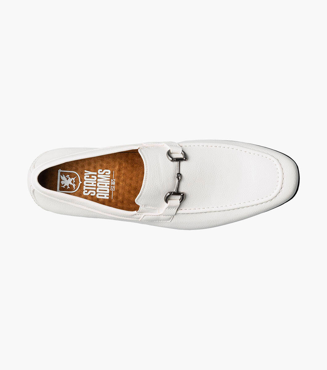 White Tumbled - Stacy Adams - Richmont Moc Toe Bit Slip On