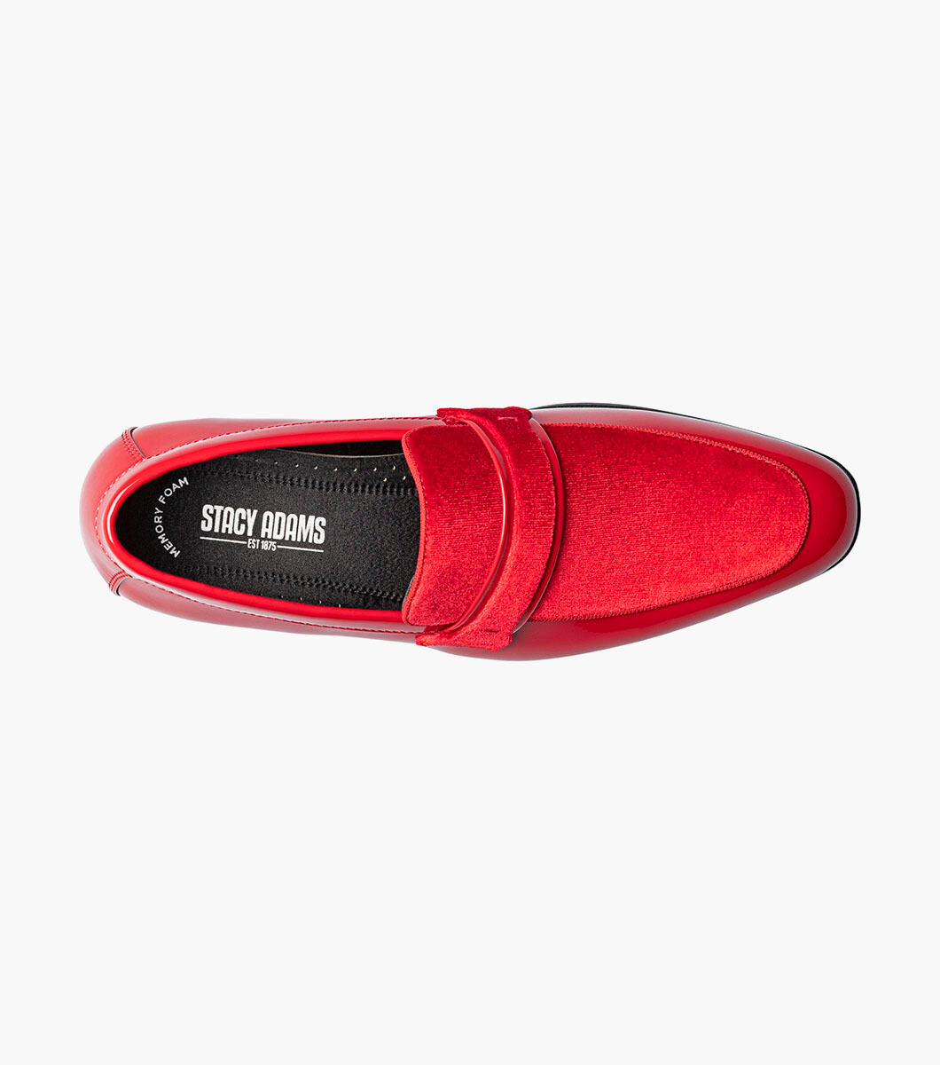 Red - Stacy Adams - Spratley Moc Toe Saddle Slip On