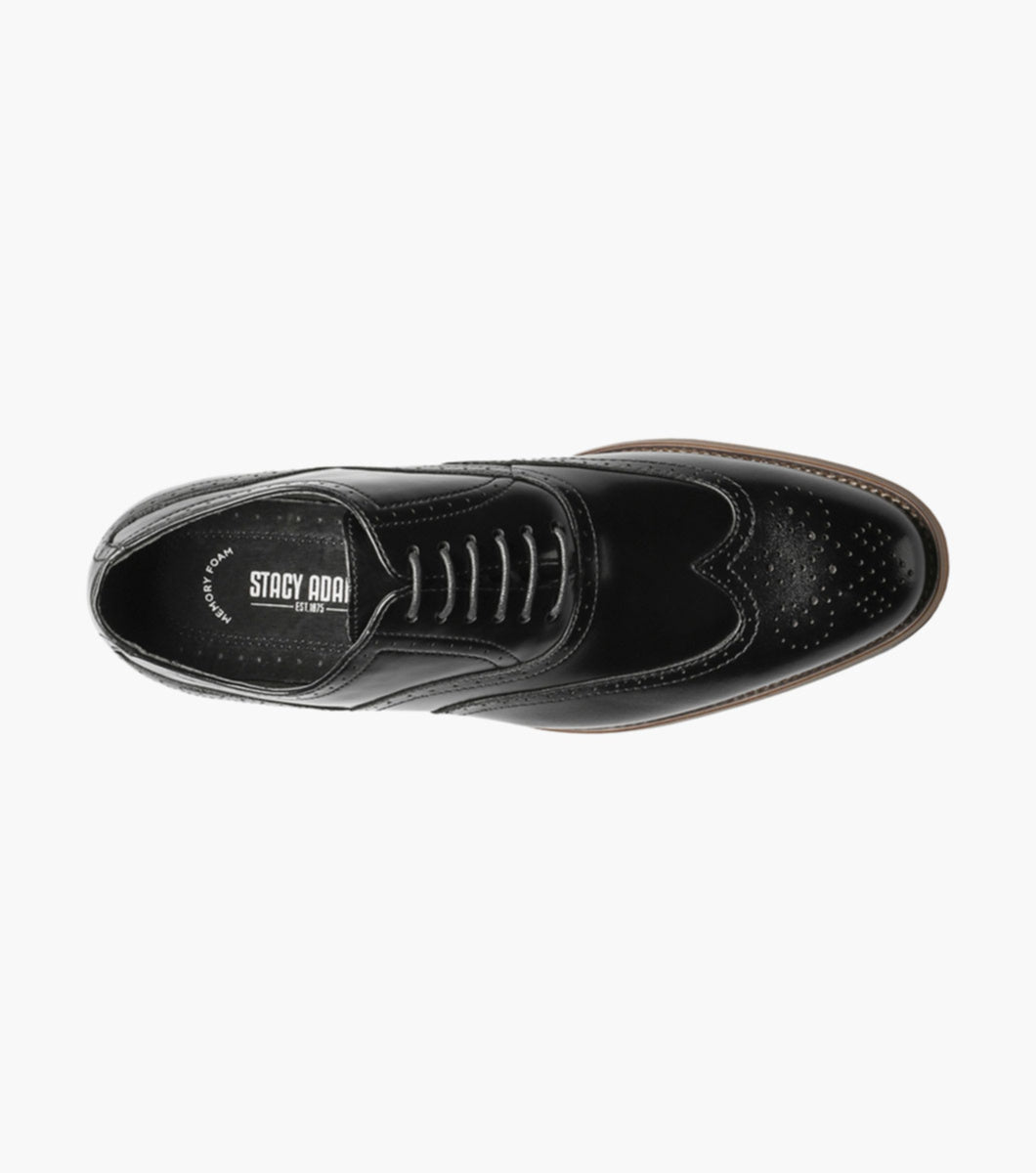 Black - Stacy Adams - Dunbar Wingtip Oxford