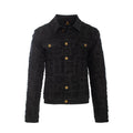 Patchwork Distressed Denim Jacket  - CENTURY PENTHOUSE BLACK