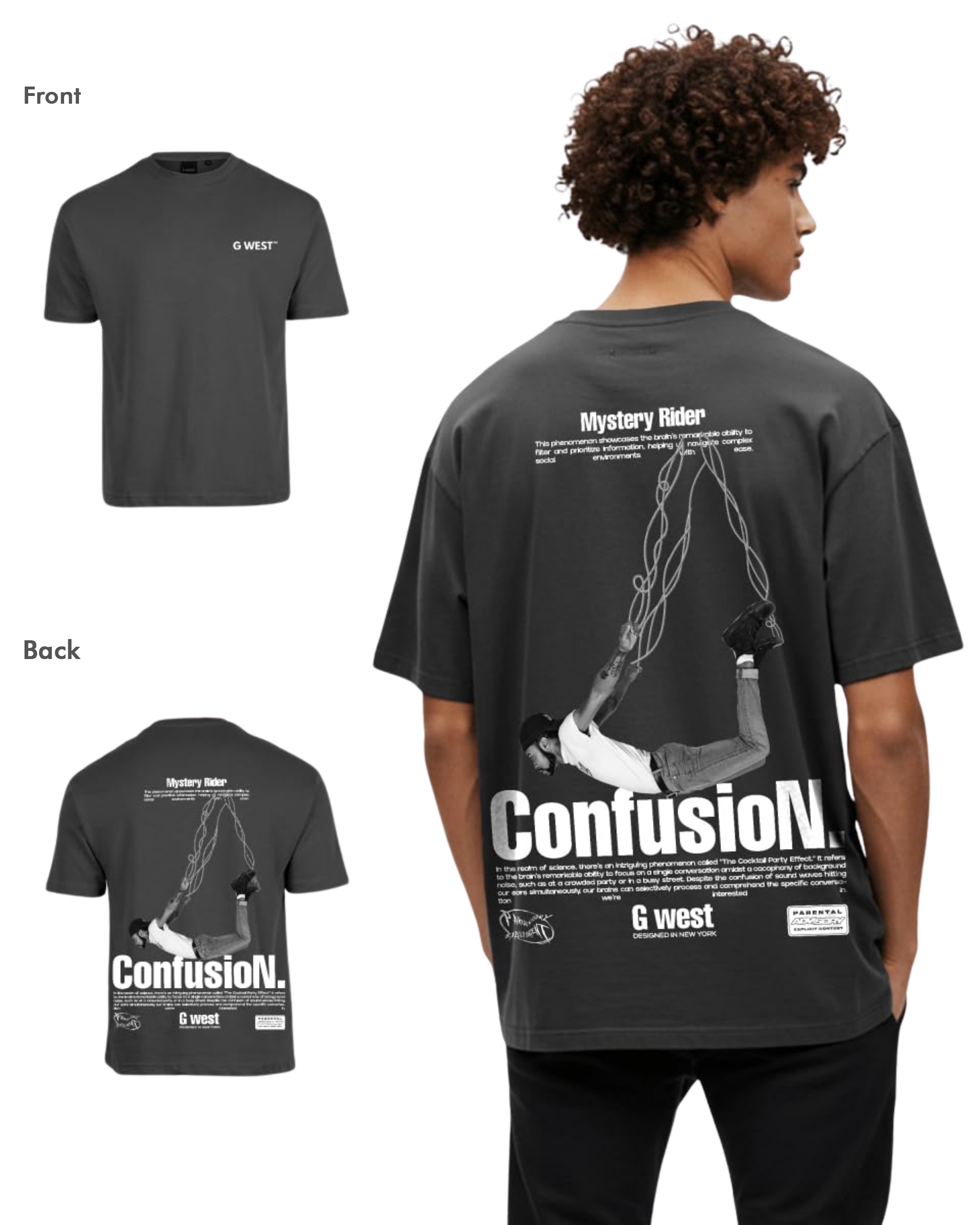 G West Mens Oversized Confusion Tee G West