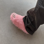Pink Bear Claw Mules
