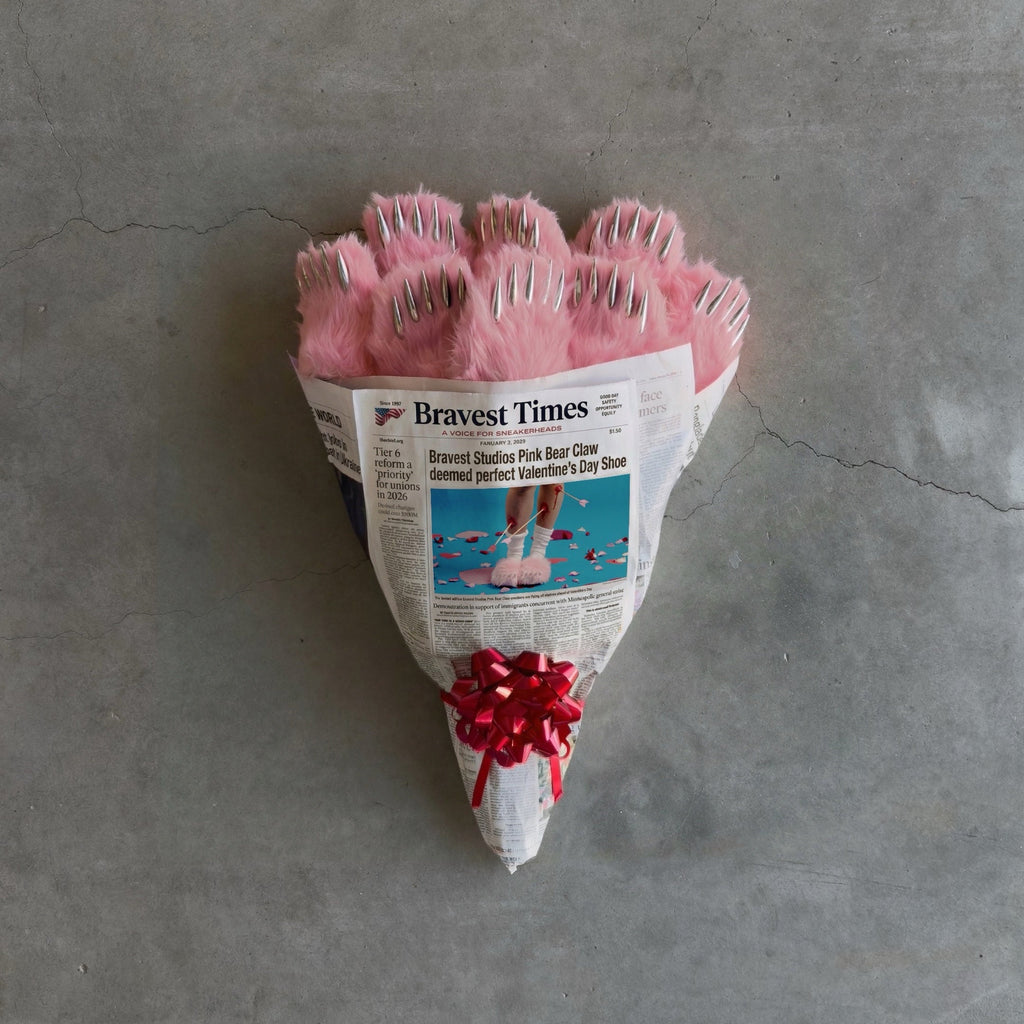 Pink Bear Claw Mules