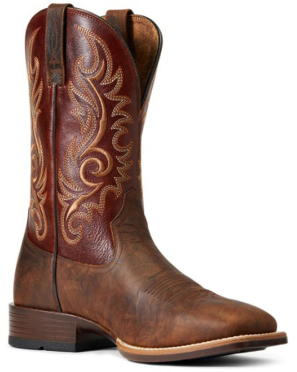 ARIAT MEN'S BAR TOP BARREL LASCO ULTRA PERFORMANCE WESTERN BOOT - BROAD SQUARE TOE