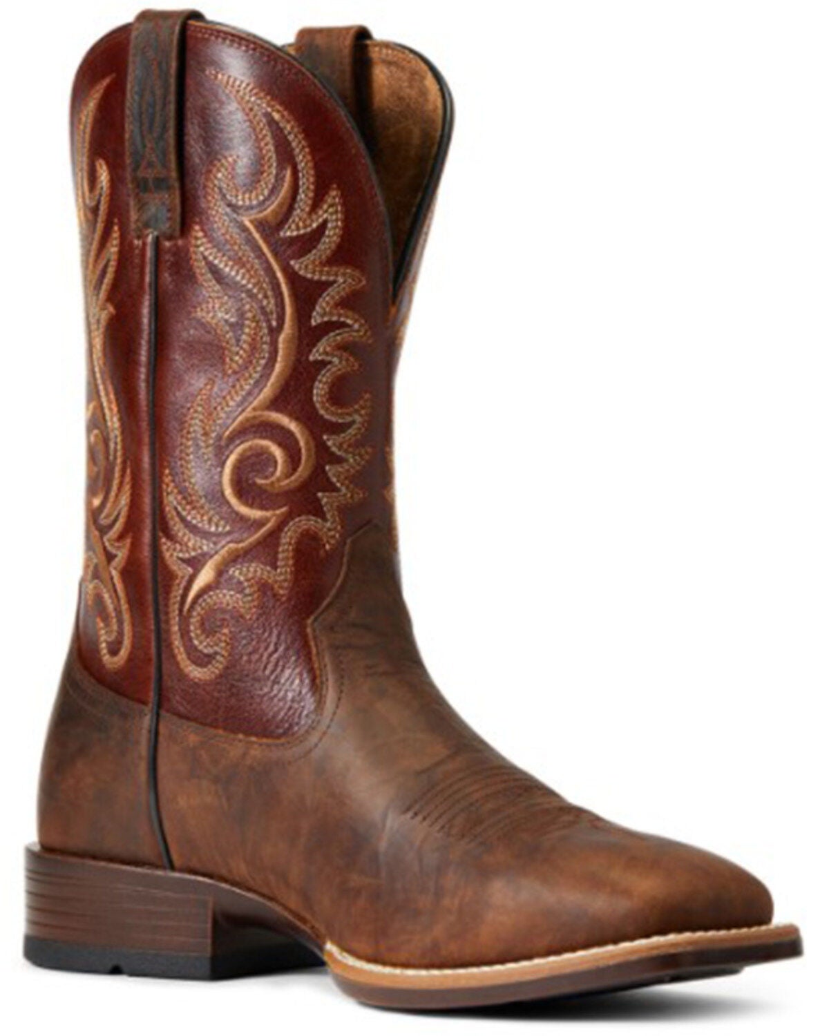 ARIAT MEN'S BAR TOP BARREL LASCO ULTRA PERFORMANCE WESTERN BOOT - BROAD SQUARE TOE
