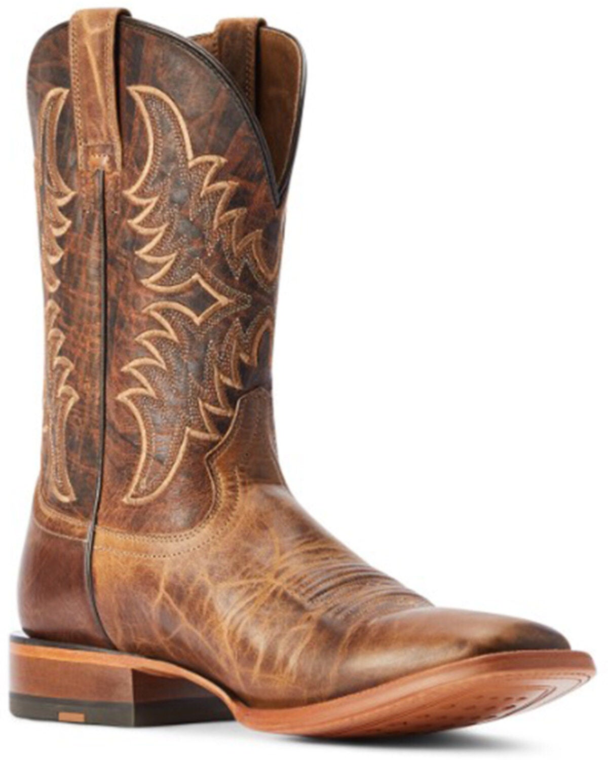 ARIAT MEN'S POINT RYDER WESTERN BOOTS - BROAD SQUARE TOE