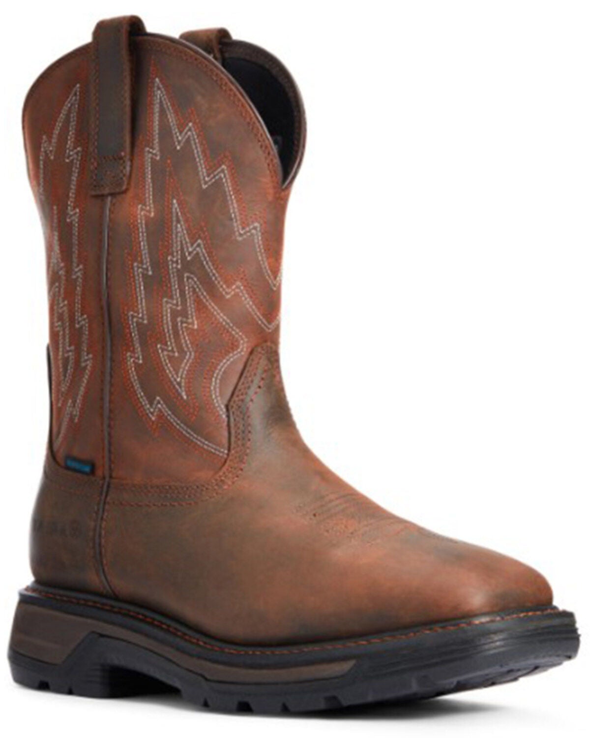 ARIAT MEN'S BIG RIG WATERPROOF WESTERN WORK BOOTS - BROAD SQUARE TOE