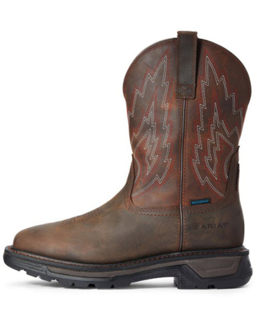 ARIAT MEN'S BIG RIG WATERPROOF WESTERN WORK BOOTS - BROAD SQUARE TOE