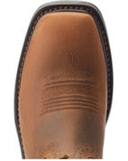 ARIAT MEN'S SIERRA SHOCK SHIELD PATRIOTIC WESTERN WORK BOOTS - BROAD SQUARE TOE