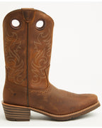 ARIAT MEN'S HYBRID ROUGHSTOCK DISTRESSED PERFORMANCE WESTERN BOOTS - SQUARE TOE