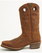 ARIAT MEN'S HYBRID ROUGHSTOCK DISTRESSED PERFORMANCE WESTERN BOOTS - SQUARE TOE