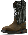 ARIAT MEN'S WORKHOG® XT BOLT SKULL WATERPROOF WORK BOOTS - CARBON TOE