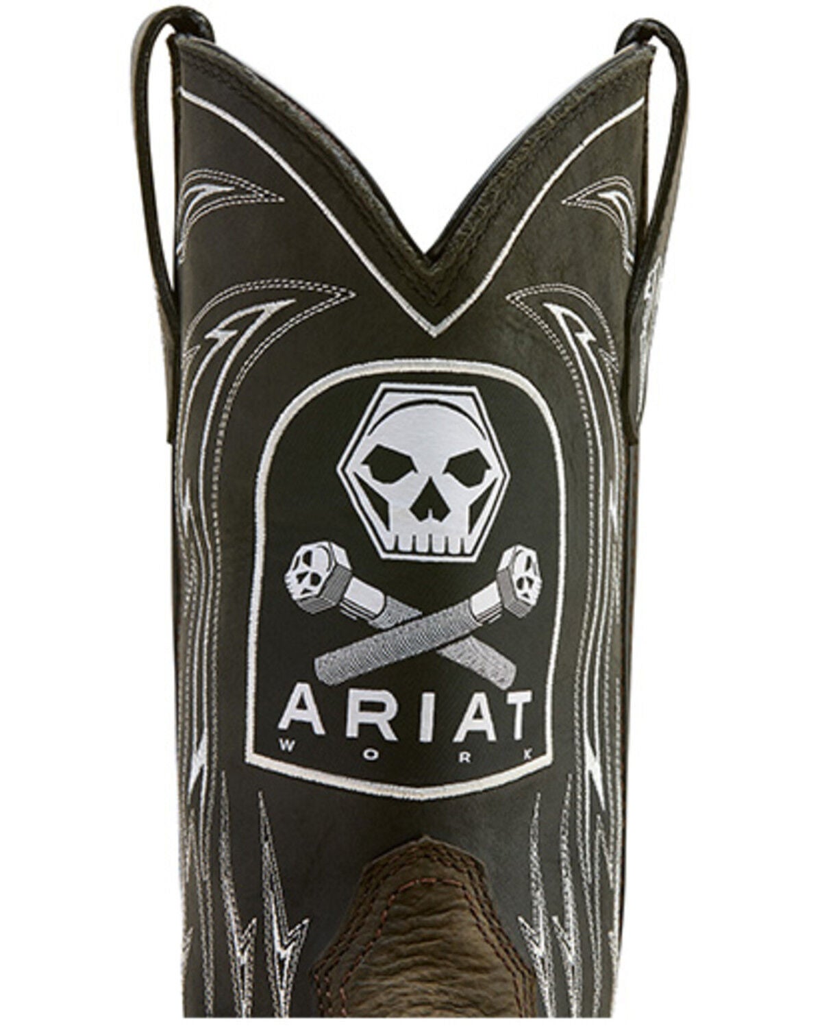ARIAT MEN'S WORKHOG® XT BOLT SKULL WATERPROOF WORK BOOTS - CARBON TOE
