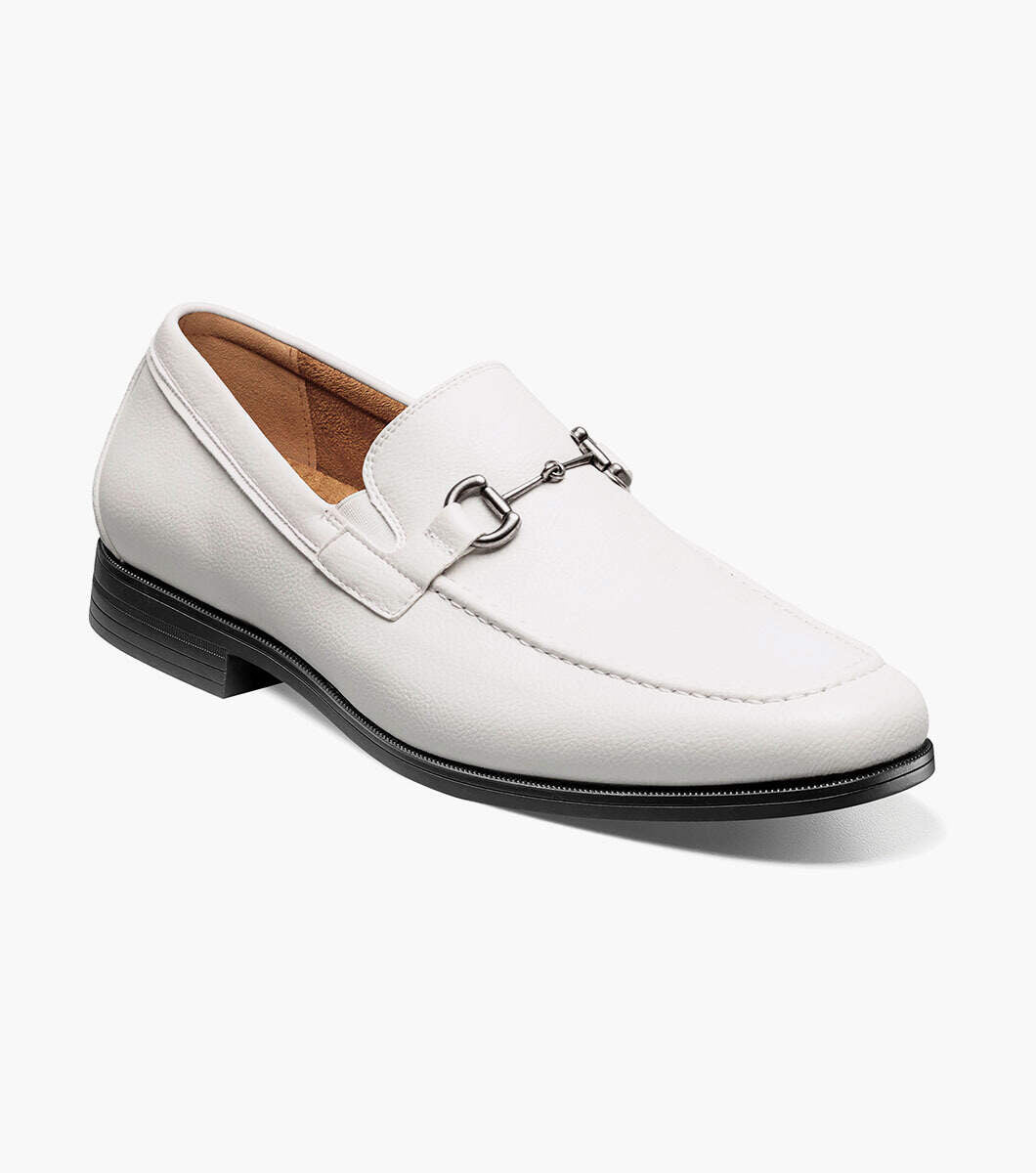 White Tumbled - Stacy Adams - Richmont Moc Toe Bit Slip On