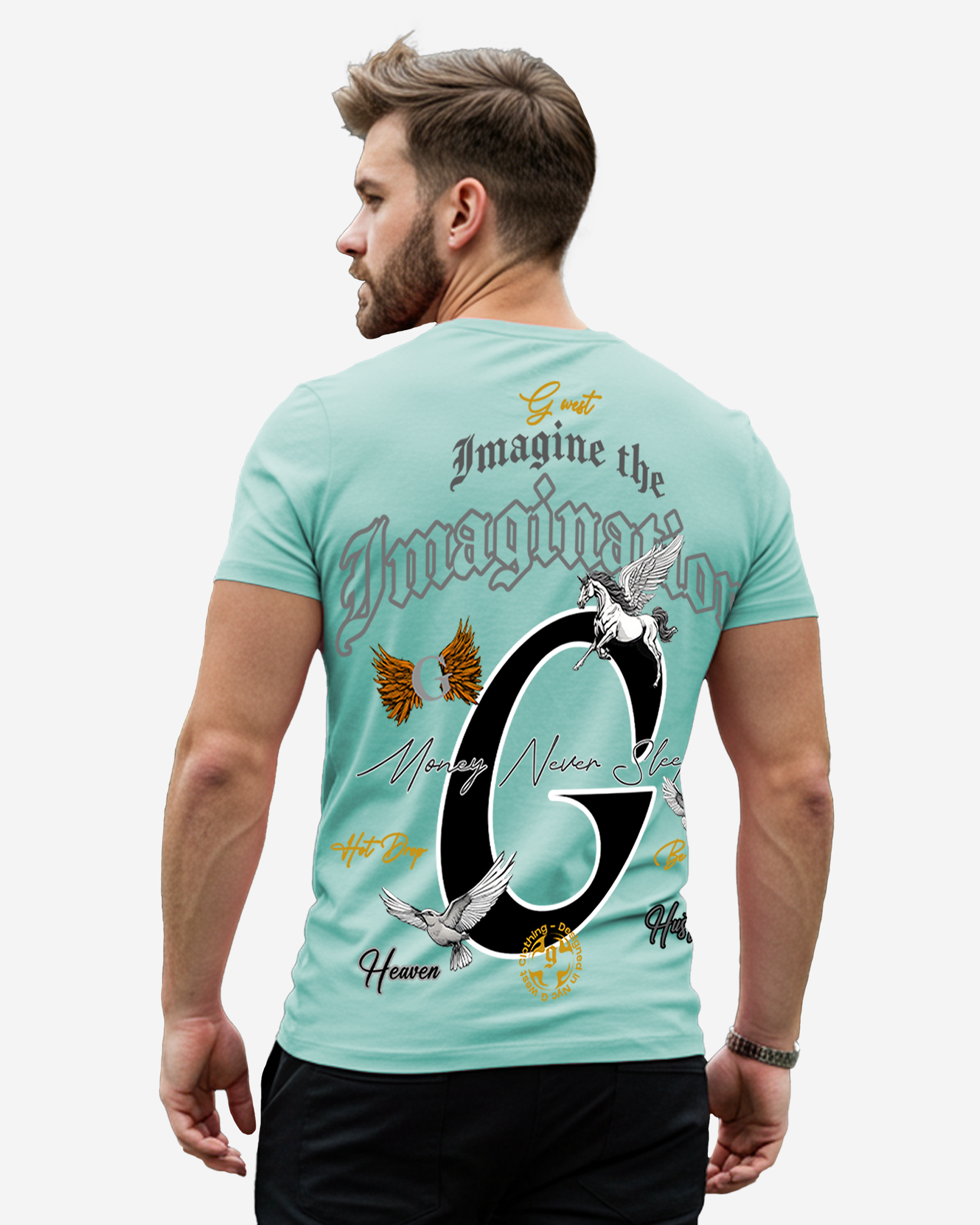 G West Regular Fit Money Never Sleeps T Shirt Mens G West