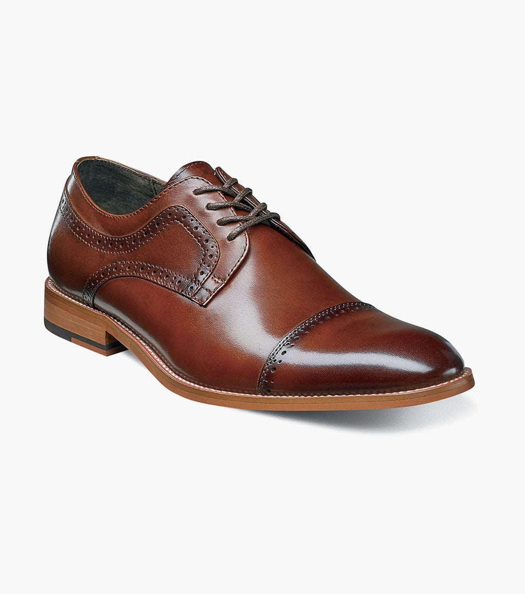 Cognac - Stacy Adams - Dickinson Cap Toe Oxford