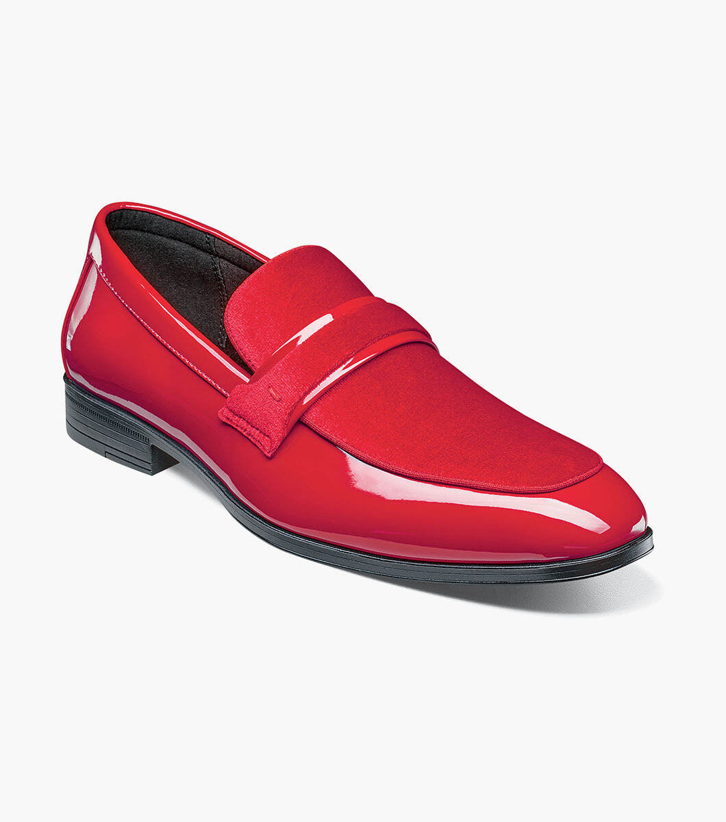 Red - Stacy Adams - Spratley Moc Toe Saddle Slip On
