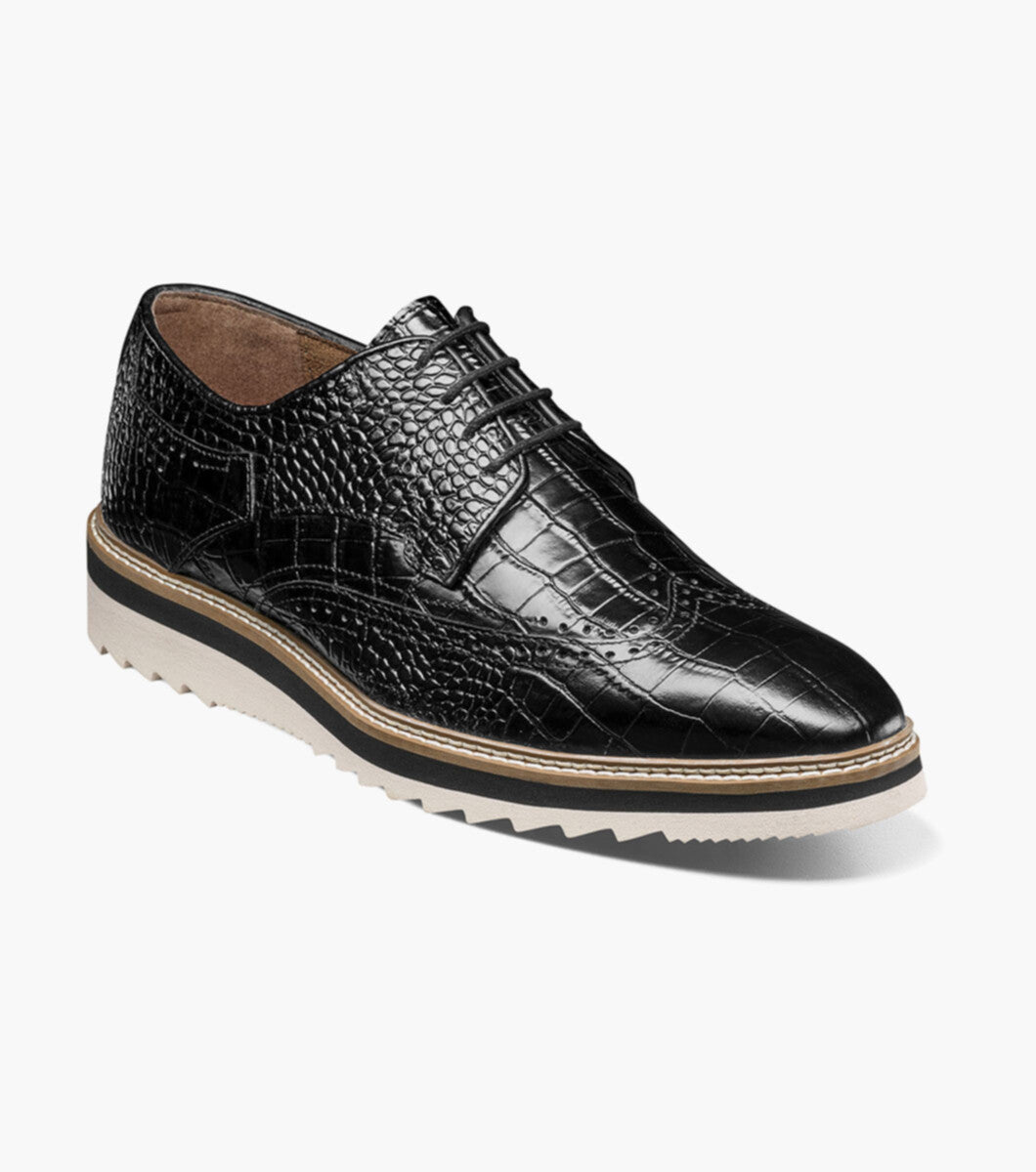 Black - Stacy Adams - Alario Wingtip Oxford