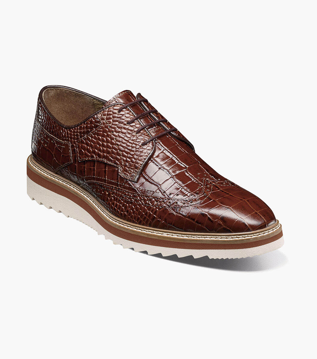 Cognac - Stacy Adams - Alario Wingtip Oxford