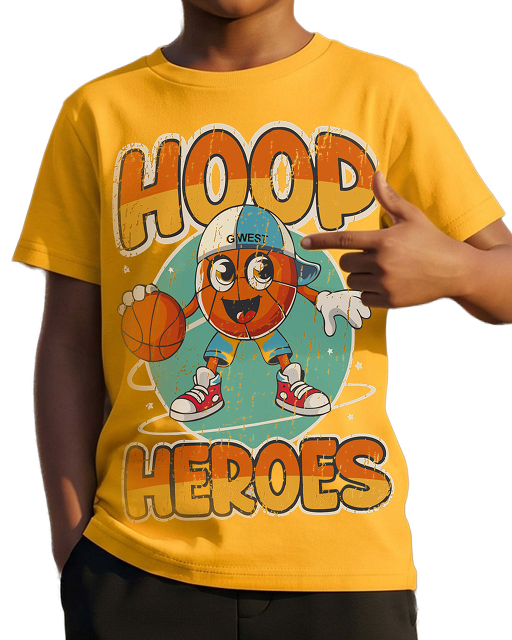 G West Kids Hoop Heroes Tee - Dtpbasty9072 G West