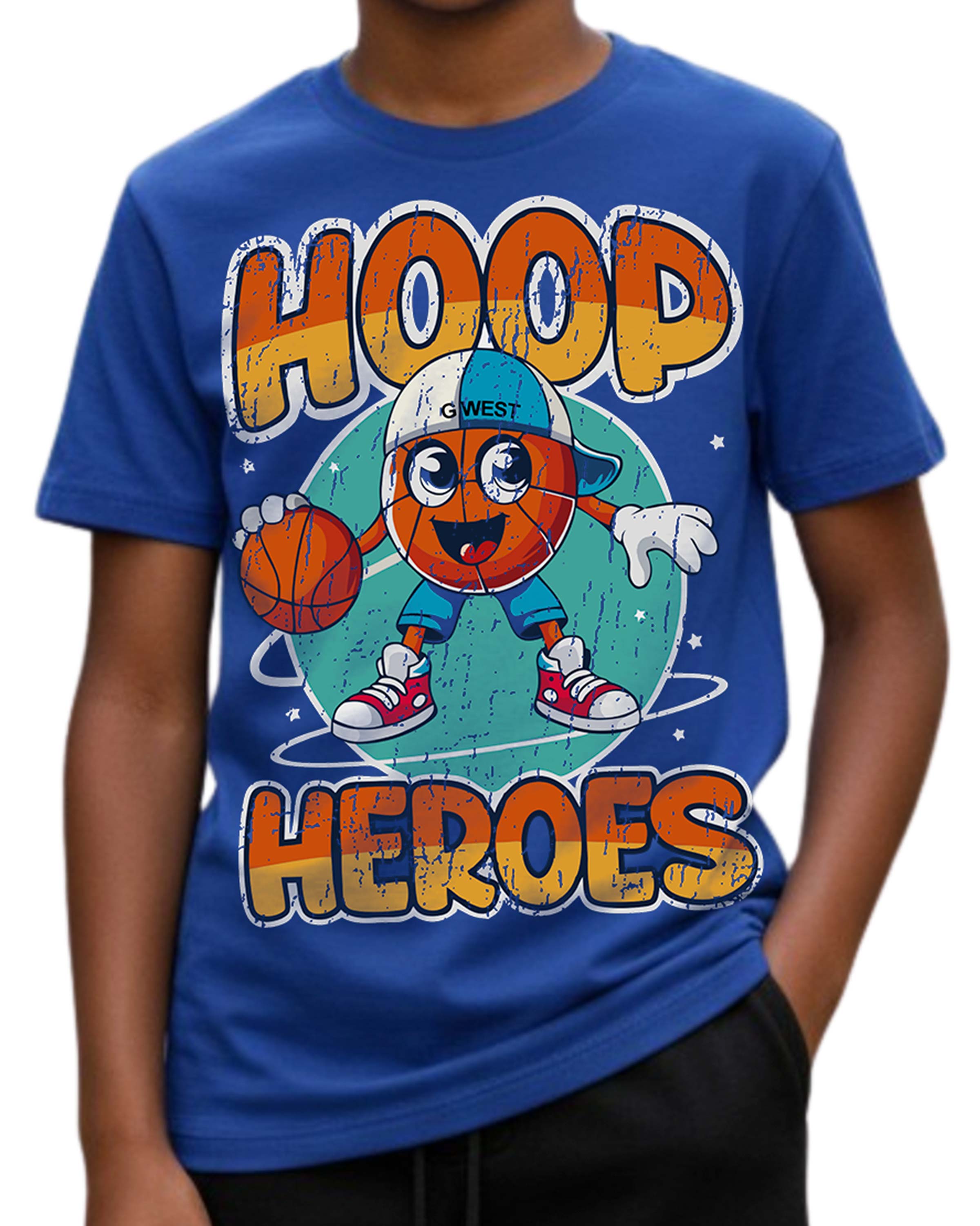 G West Kids Hoop Heroes Tee - Dtpbasty9072 G West