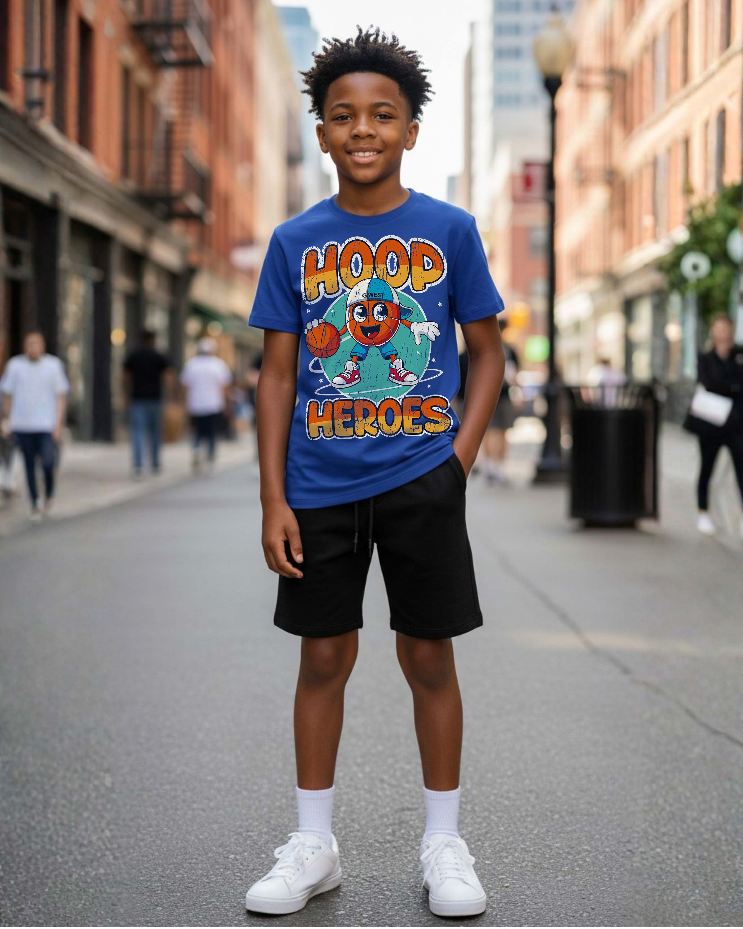 G West Kids Hoop Heroes Tee - Dtpbasty9072 G West