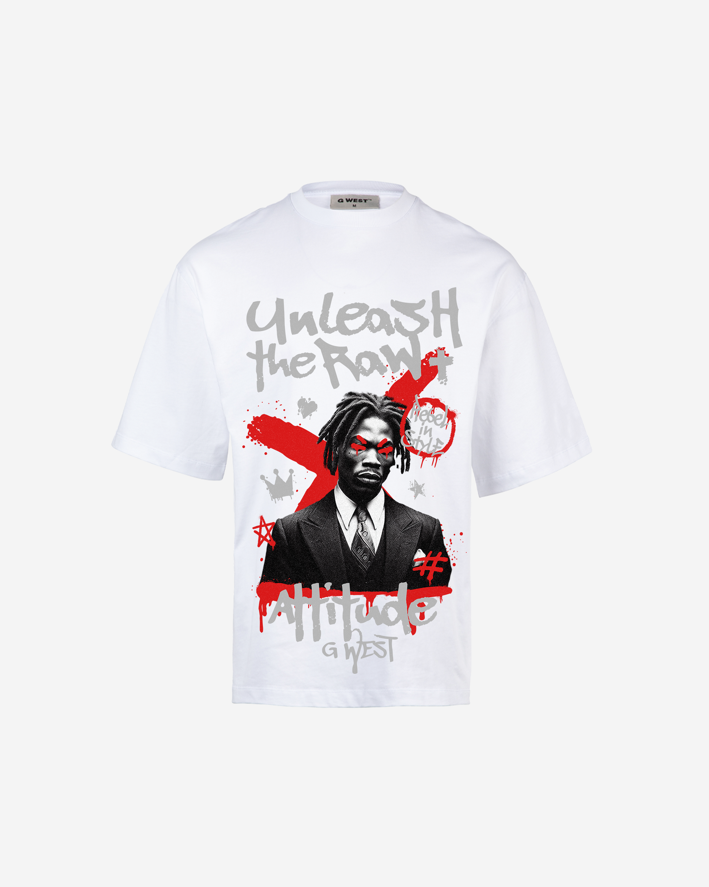 G WEST UNLEASH THE RAW OVERSIZED T-Shirt Mens G West