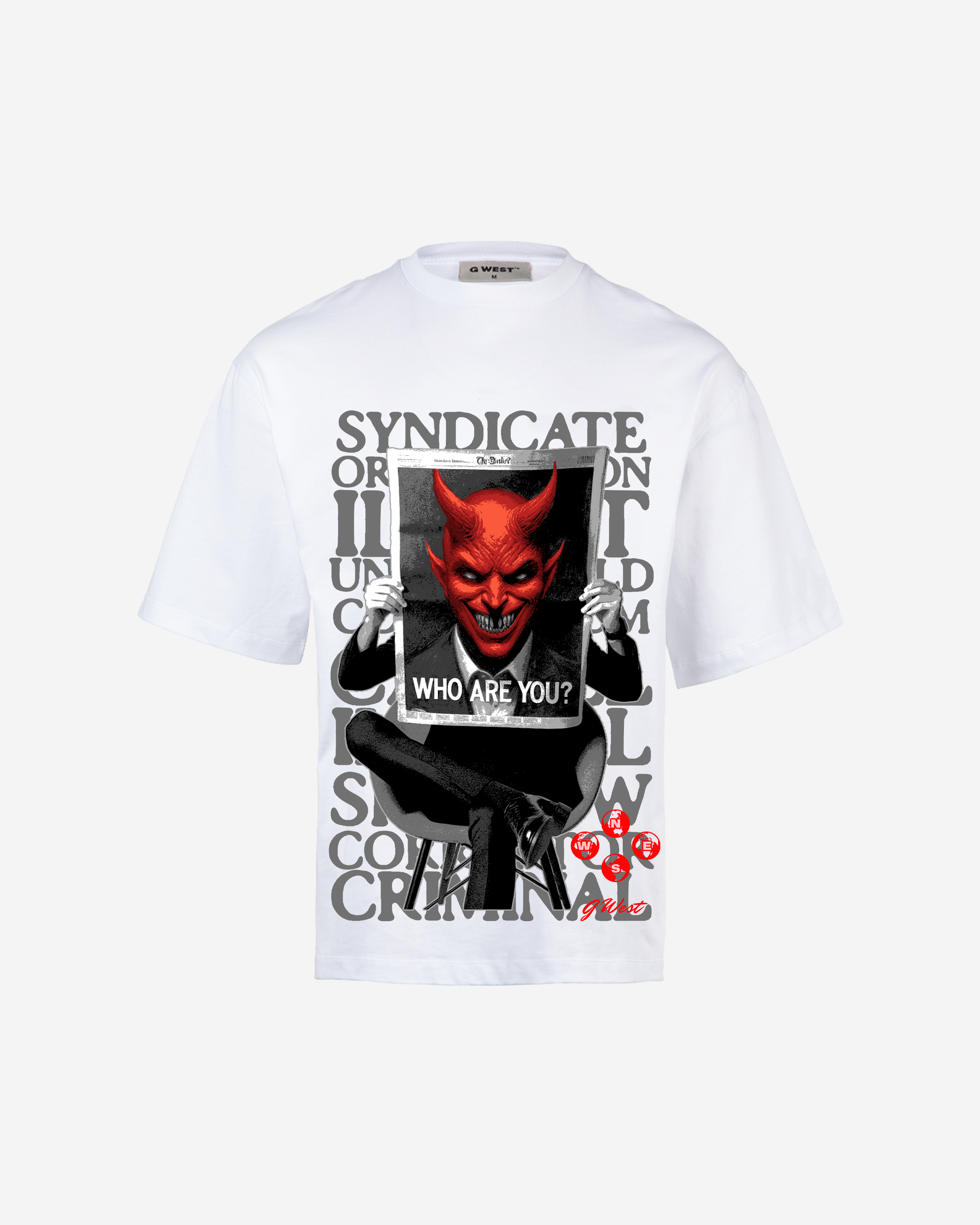 G WEST THE DEVIL SPEAKS OVERSIZED T-Shirt Mens G West