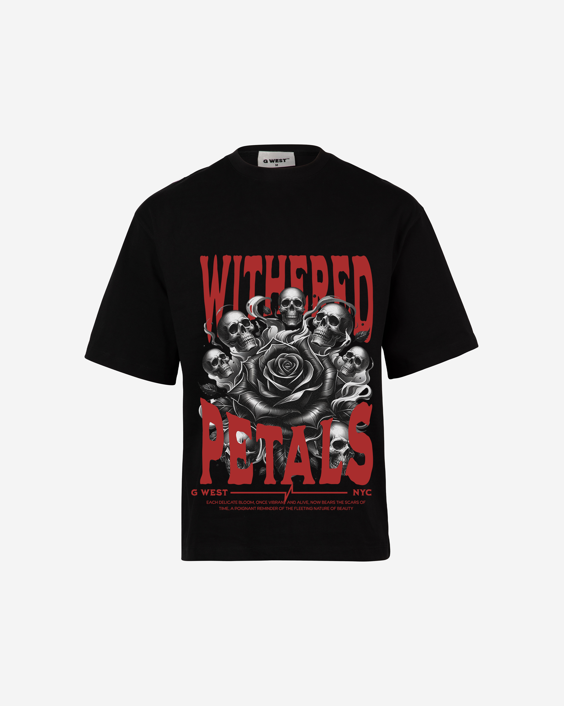 G WEST WITHERED PETALS OVERSIZED T-Shirt Mens G West