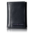 Tommy Hilfiger Men's Leather Cambridge Trifold Wallet Dark Brown (31TL11X033) Rafaelos