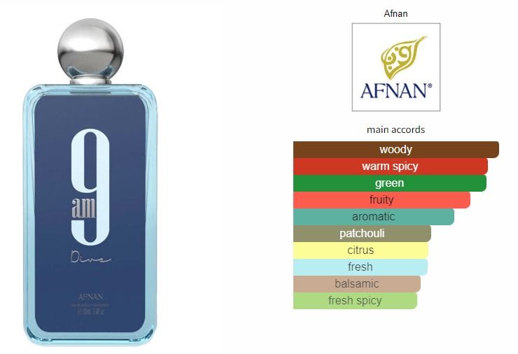 9am Dive Eau de Parfum by Afnan (Unisex) – 3.4 oz / 100 ml Rafaelos