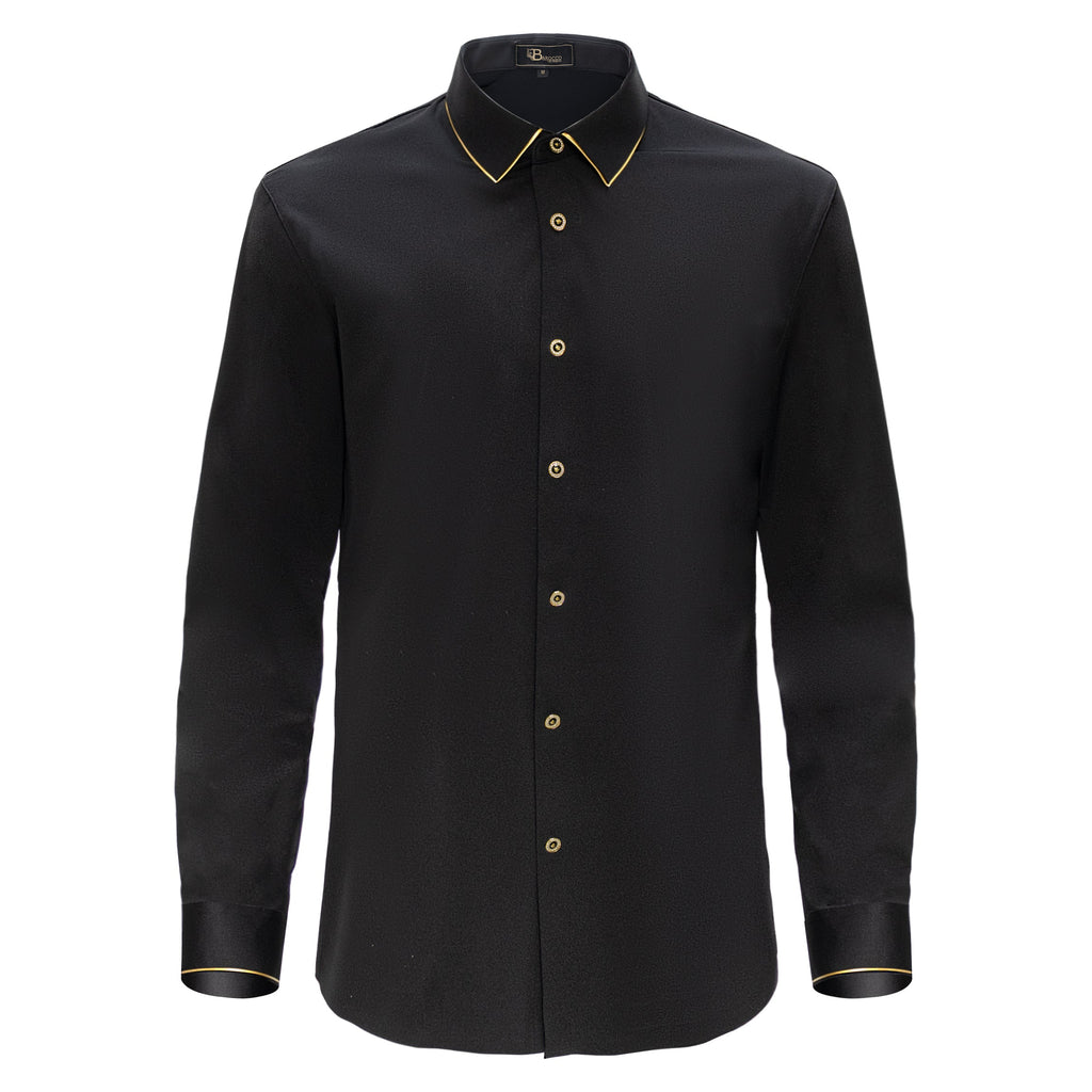 Imperial Essence Button-Up Shirt BLACK/GOLD