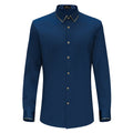 Imperial Essence Button-Up Shirt DARK BLUE/GOLD