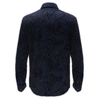 Dinner and Drinks Button-Up Shirt BLACK/BLUE