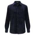 Dinner and Drinks Button-Up Shirt BLACK/BLUE