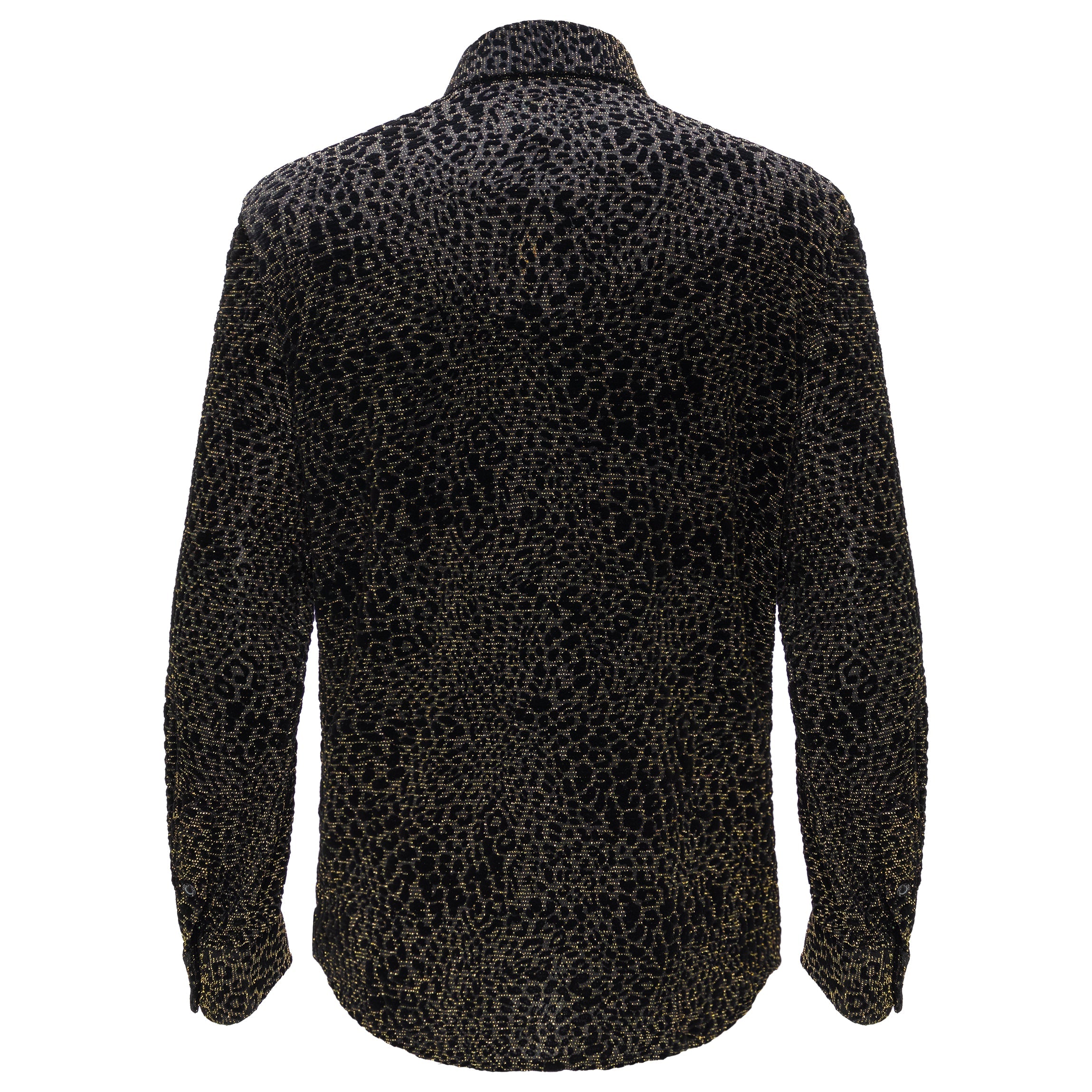 Dinner and Drinks Button-Up Shirt BLACK/GOLD
