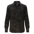 Dinner and Drinks Button-Up Shirt BLACK/GOLD