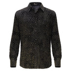 Dinner and Drinks Button-Up Shirt BLACK/GOLD