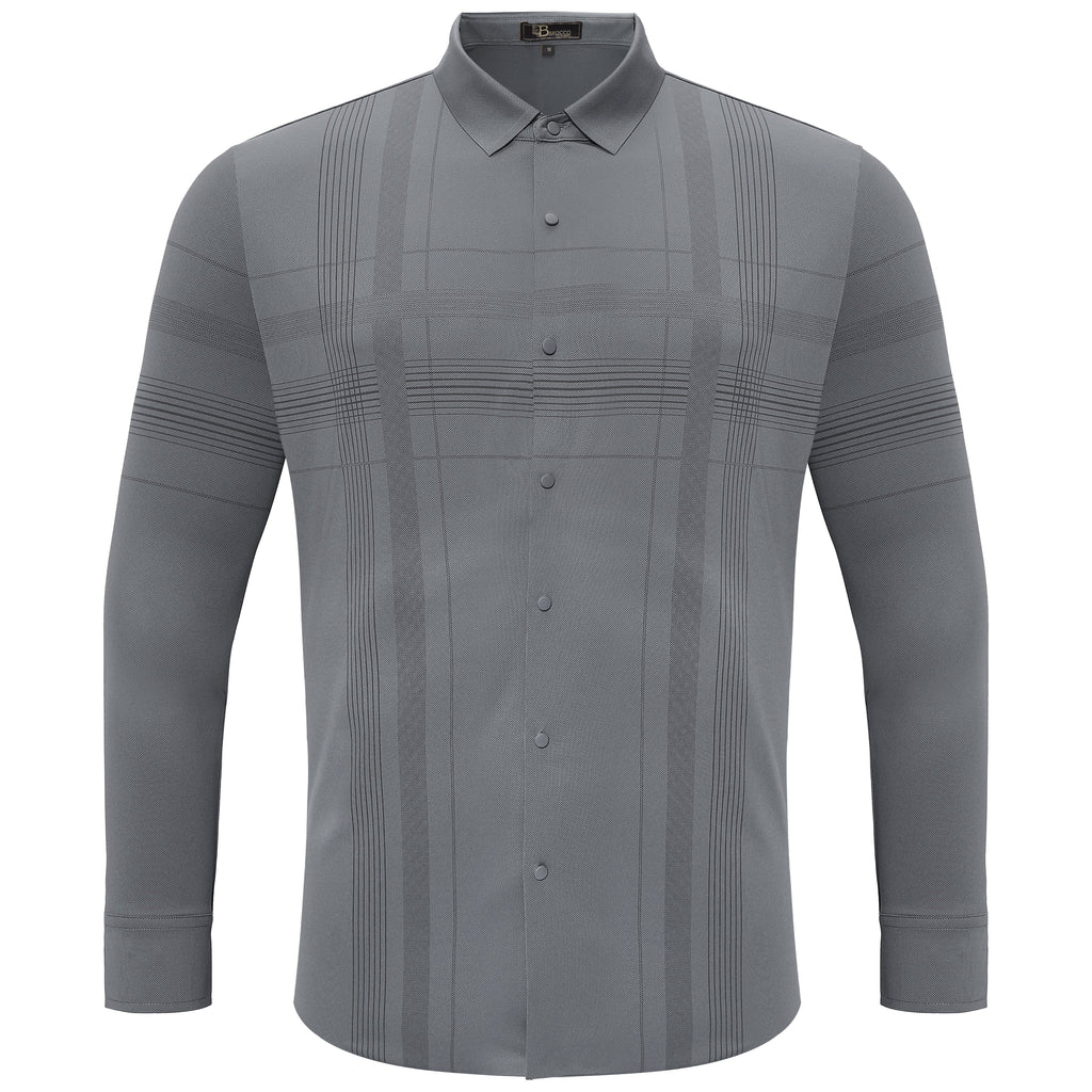 Noble Knight Plaid Button-Up GREY